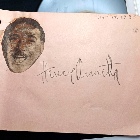 Autograph Henry Armetta With Frank Gabler On Back - Picture 1 of 2